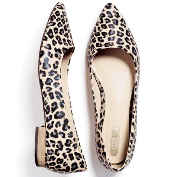 Mark Shoes - NWT Avon Mark Leather Leopard Print Flats